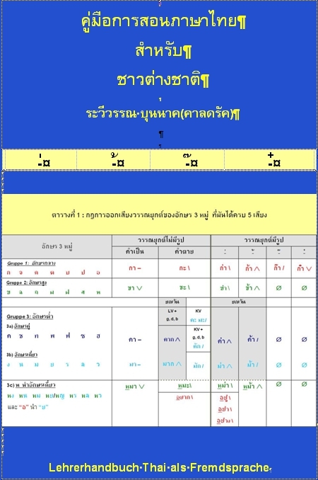 Lehrerhandbuch Thai als Fremdsprache