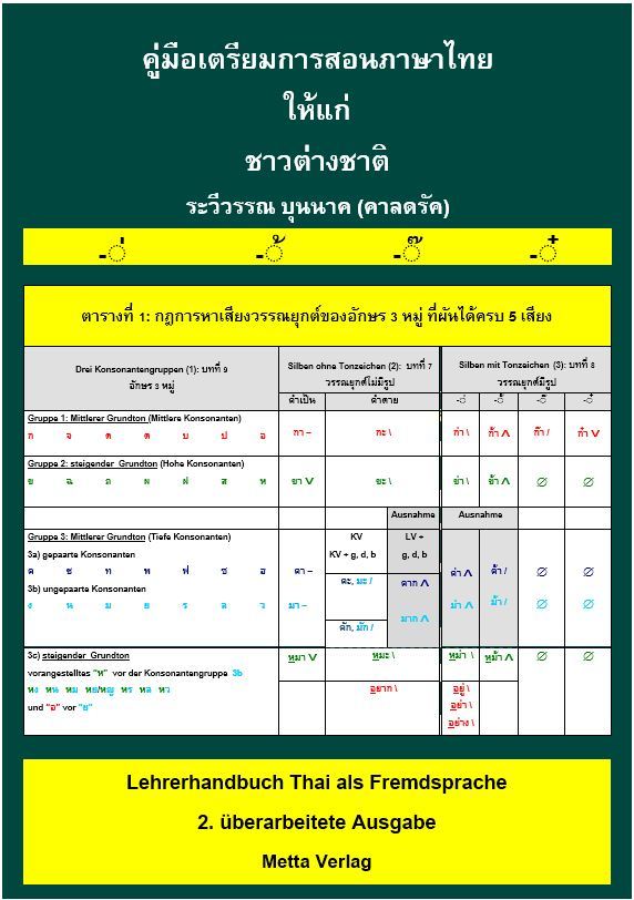Lehrerhandbuch Thai als Fremdsprache 2. überarbeitete Auflage (In Thailand über www.ChulaBook.com)